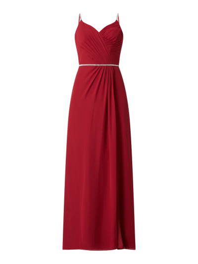 Luxuar Abendkleid aus Chiffon  Kirsche 2