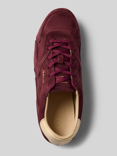 Produktfoto, Sneaker aus echtem Leder Modell 'Sperly' von GANT in dunklem Bordeauxrot mit cremefarbenem Innenfutter, Damen Sneaker von GANT