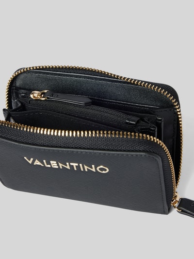 VALENTINO BAGS Portemonnee met labelapplicatie, model 'ZERO' Zwart - 3