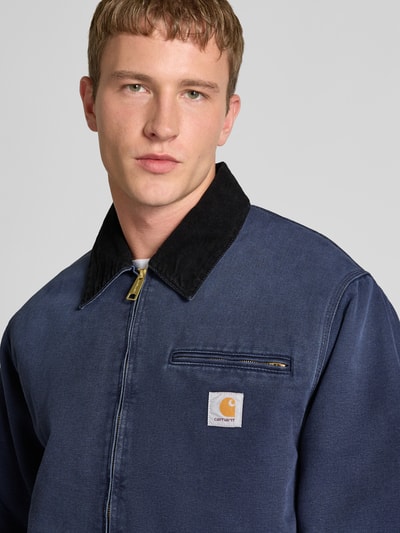 Carhartt Work In Progress Regular Fit Jacke aus reiner Baumwolle mit Umlegekragen Marine 3