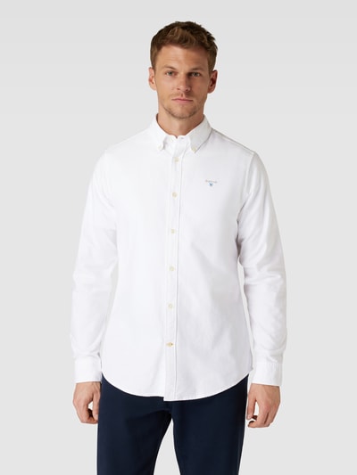 Barbour Freizeithemd mit Button-Down-Kragen Modell 'Oxtown Tailored' Weiss 4