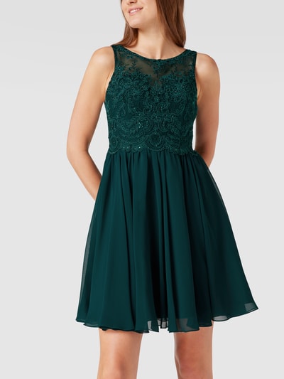 Laona Cocktailjurk van tule met strass-steentjes Groen - 4