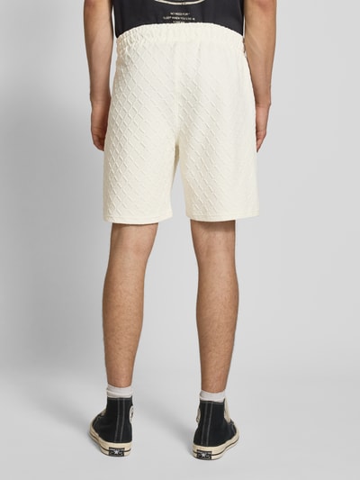 Pegador Relaxed fit korte broek met structuurmotief, model 'Jovren' Offwhite - 5