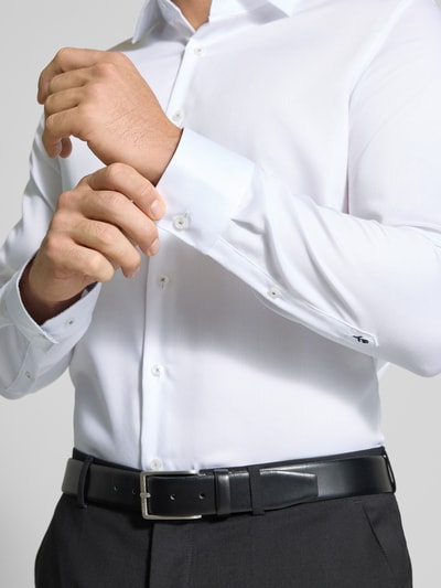 SEIDENSTICKER Koszula biznesowa o kroju slim fit z listwą guzikową Biały 3