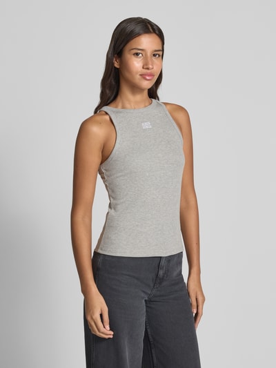 Gestuz Tanktop met labelstitching, model 'drew' Lichtgrijs - 4