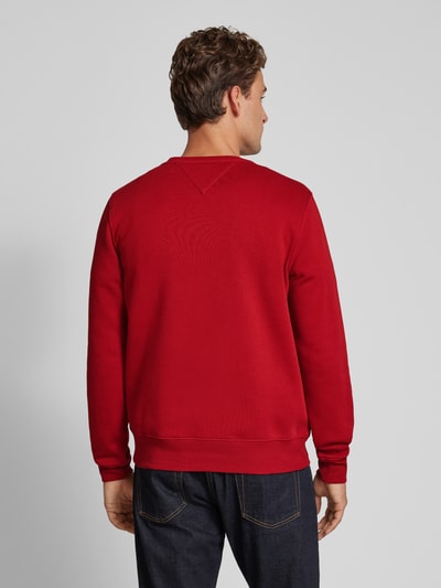 Tommy Hilfiger Sweatshirt mit Label-Stitching Dunkelrot 5