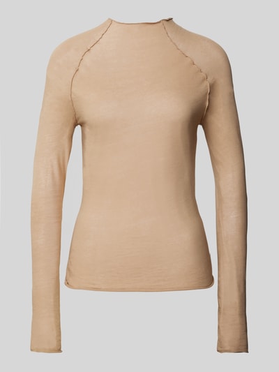 Review Longsleeve mit Stehkragen Taupe 2