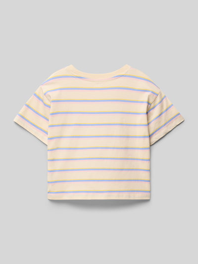 Roxy T-shirt met labelprint, model 'NEVER SAW BLUE LIKE THAT' Zand - 3