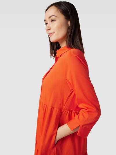 Milano Italy Hemdblusenkleid im Stufen-Look Orange 3