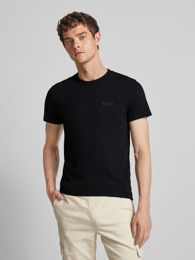 Superdry T-Shirt mit Label-Stitching Black 4