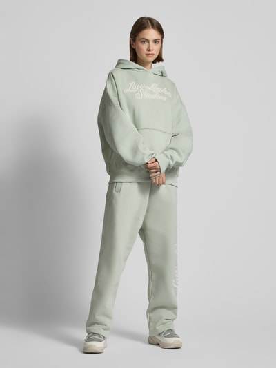 Low Lights Studios Sweatpants mit Label-Stitching Mint 1