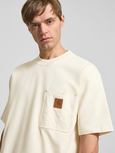 Carhartt Work In Progress T-shirt met borstzak Offwhite - 3