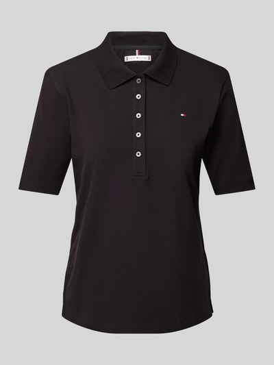 Tommy Hilfiger Poloshirt mit kurzer Knopfleiste Black 2