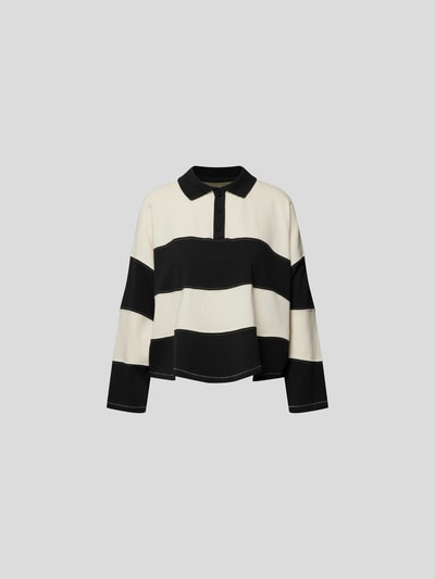 The Great Poloshirt mit Streifenmuster Schwarz 2