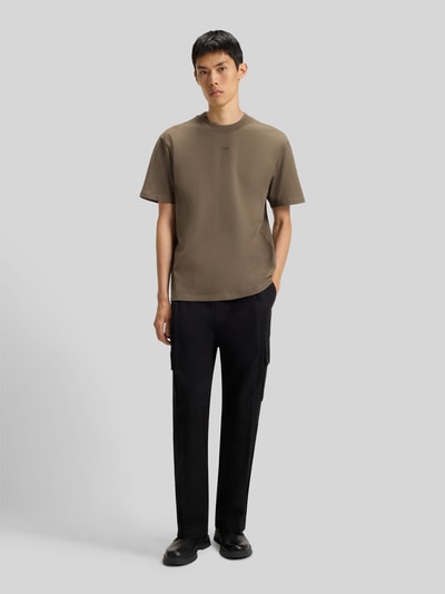 HUGO Relaxed Fit T-Shirt aus reiner Baumwolle Modell 'DAPOLINO' Mittelbraun 1