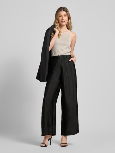 Vero Moda Relaxed Fit Weite Hose aus fließendem Viskose-Mix Modell 'RAQUEL' Black 1