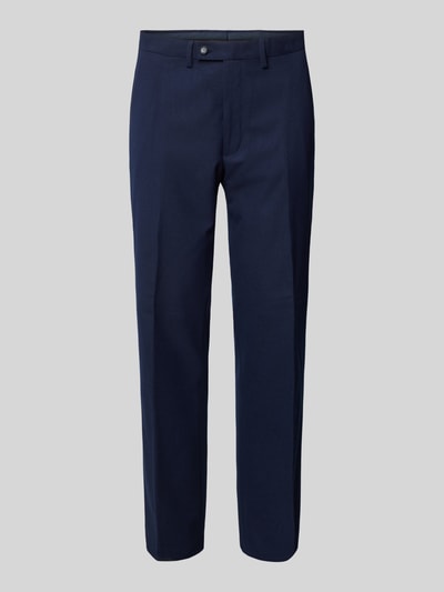 Christian Berg Men Regular fit pantalon met persplooien Donkerblauw - 2