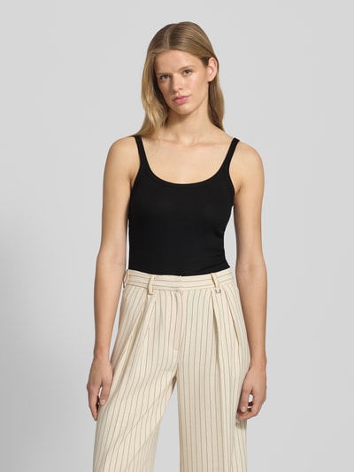 WEEKDAY Top met fijnrib Zwart - 4