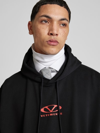 VETEMENTS Oversized Hoodie aus Baumwoll-Mix Black 3