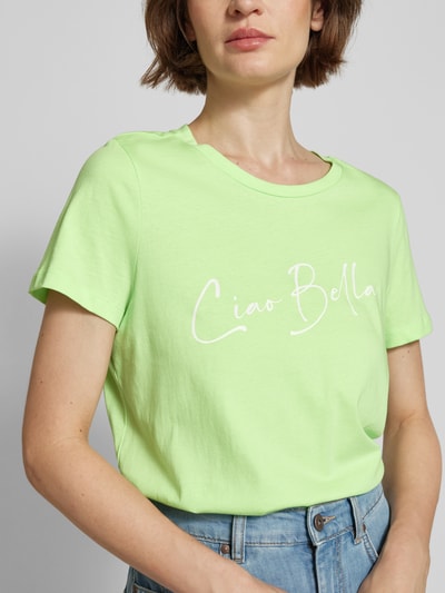 Vero Moda T-shirt met opschrift, model 'Bonnie' Groen - 3