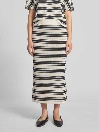 Christian Berg Woman Spódnica z dzianiny z rozcięciem i elastycznym pasem Czarny 4