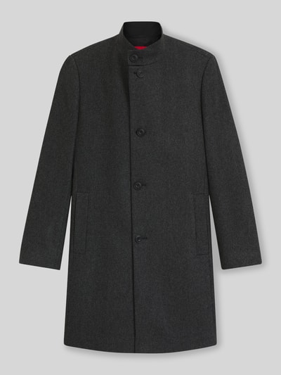 HUGO Regular Fit Wollmantel mit Stehkragen Modell 'MINTRAX2541' Anthrazit Melange 2