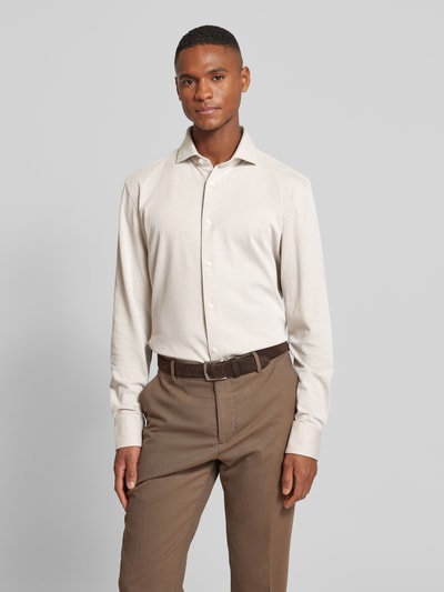 BOSS Casual Fit Business-Hemd mit Haifischkragen Modell 'Hal' Beige 4