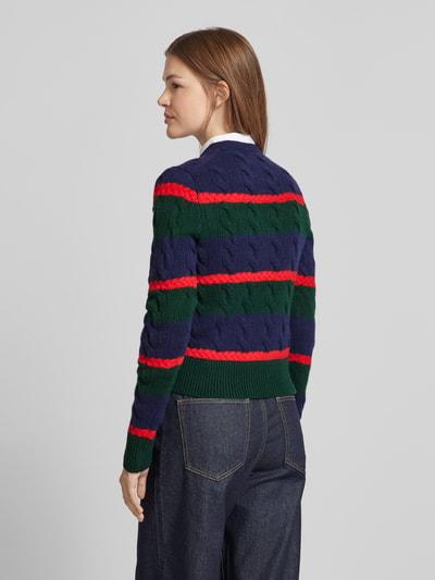 Polo Ralph Lauren Sweter z dzianiny z wyhaftowanym logo model ‘CARDI’ Ciemnozielony 5