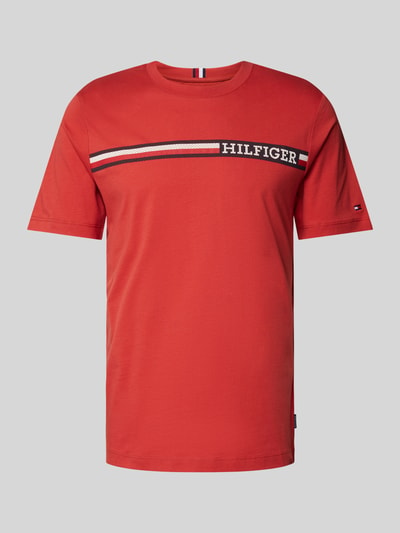 Tommy Hilfiger T-Shirt mit Label-Print Rostrot 2