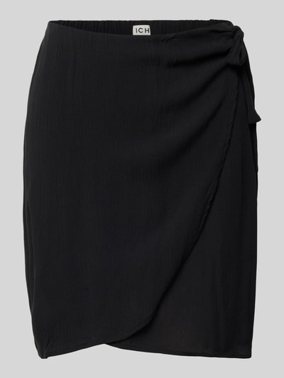 ICHI Spódnica mini w kopertowym stylu model ‘MARRAKECH’ Czarny 2