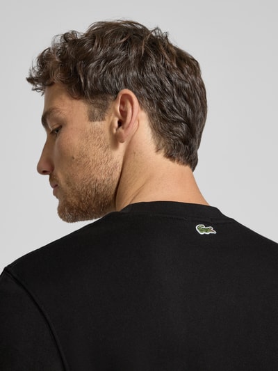 Lacoste Bluza o kroju regular fit z czystej bawełny Czarny 3