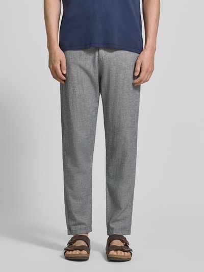 Selected Homme Slim Fit Hose aus Baumwoll-Leinen-Mix Modell 'BRODY' Hellblau 4
