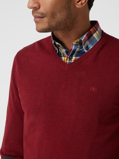 Tom Tailor Pullover aus Baumwolle  Bordeaux Melange 3