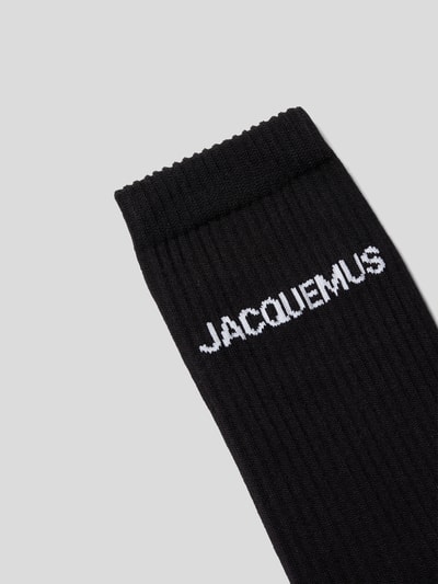 Jacquemus Socken mit Label-Print Black 2