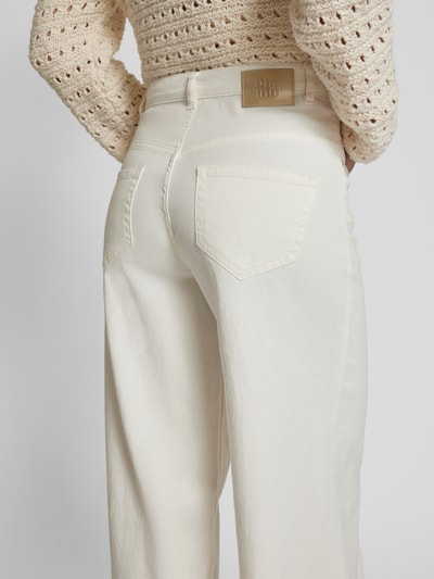 Oui Wide Leg Jeans mit Eingrifftaschen Offwhite 3