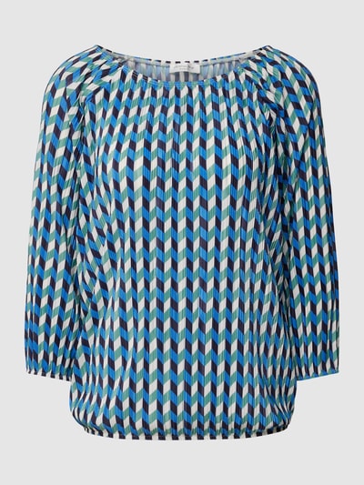 Christian Berg Woman Blouseshirt met all-over motief Donkerblauw - 2