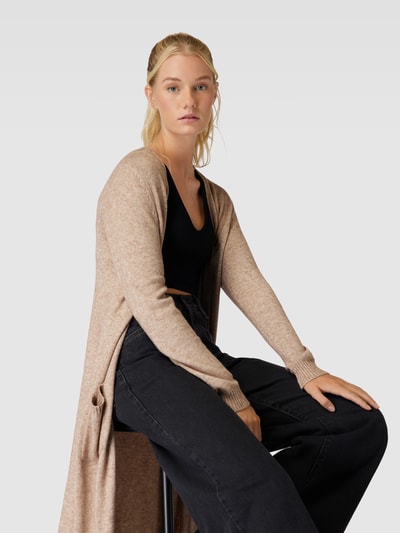 ONLY Longcardigan mit Eingrifftaschen Modell 'LESLY' Sand Melange 3