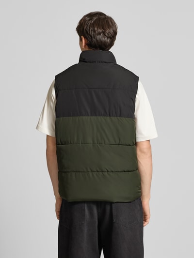 Jack & Jones Bodywarmer met opstaande kraag, model 'MAZE' Olijfgroen - 5