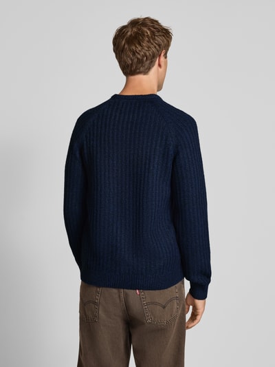 Blend Strickpullover mit Rundhalsausschnitt Modell 'DEXTER' Dunkelblau 5