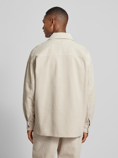 Casual Friday Overhemdjack met borstzakken, model 'corduroy' Offwhite - 5