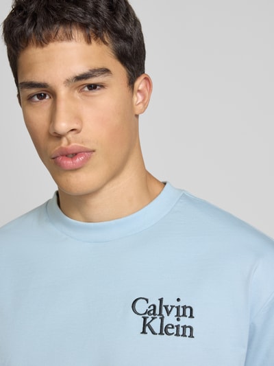 Calvin Klein Jeans T-shirt z wyhaftowanym logo Jasnoniebieski 3