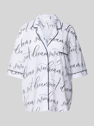 Christian Berg Woman Pyjama-Oberteil mit Reverskragen Weiss 1