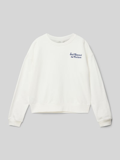 Mango Sweatshirt mit Statement-Stitching Ecru 1