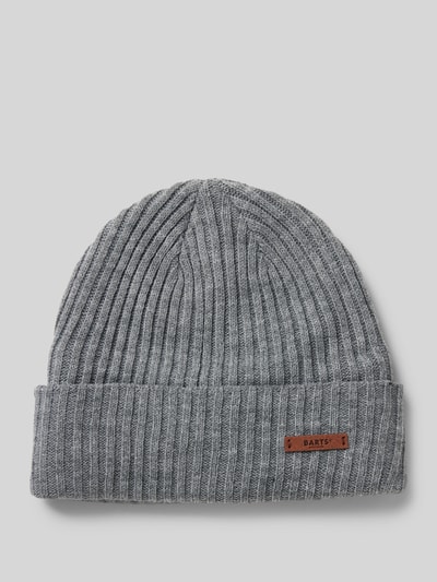 Barts Czapka beanie z detalem z logo model ‘WILBERT’ Srebrny 1