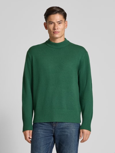 Selected Homme Sweter z dzianiny o kroju relaxed fit z mieszanki wełny i kaszmiru model ‘Calle’ Zielony 4