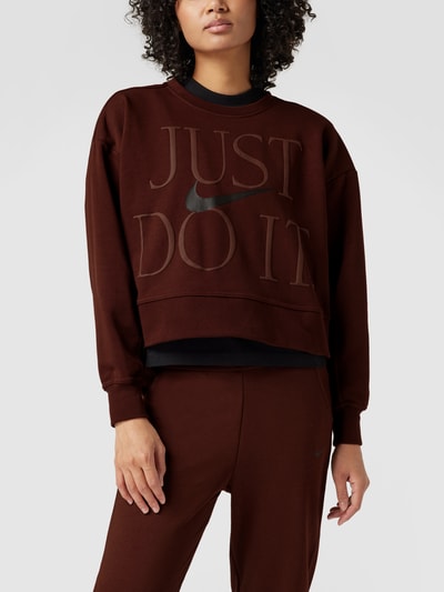 NIKE TRAINING Sweatshirt met labelprint Bordeaux - 4