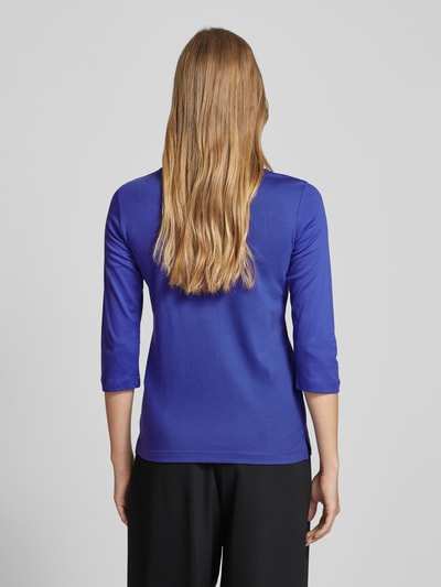 Christian Berg Woman Regular Fit  Longsleeve mit 3/4-Ärmel und Strasssteinbesatz Blau 5