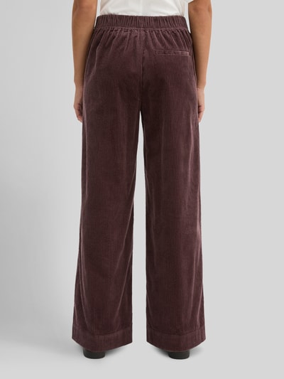 Marc O'Polo Wide Leg Cordhose aus reiner Baumwolle Dunkelrot 5