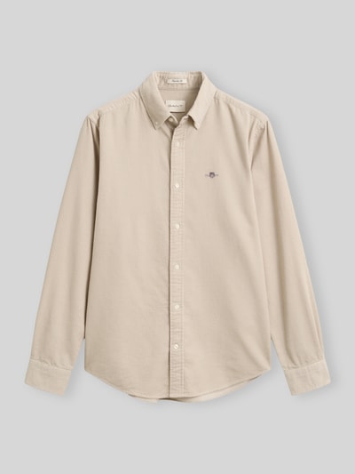 GANT Regular Fit Cordhemd mit Logo-Stitching Beige 2