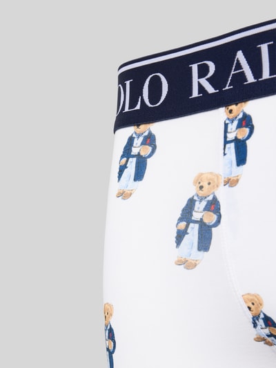 Produktfoto, Trunks im 2er-Pack mit Geschenkbox und Polo Bear von Polo Ralph Lauren Underwear, Optik:Allover-Muster, Applikation: Polo-Bear-Print, Label-Bund, Bundabschluss: elastisch, Material: Baumwoll-Mix